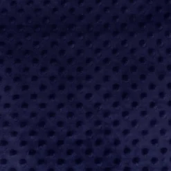 Minky uni bleu nuit relief pois