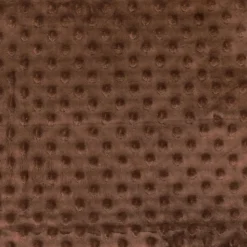 Minky uni marron relief pois