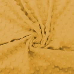 Minky uni moutarde relief pois