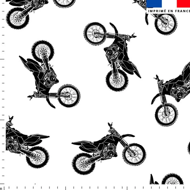 Moto cross - Fond blanc