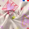 Mots doux coeurs - Fond rose - Création Lili Bambou Design