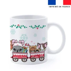 Mug imprimé chiens de Noel - Création Jolifox