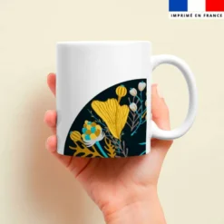 Mug imprimé fleur bohème