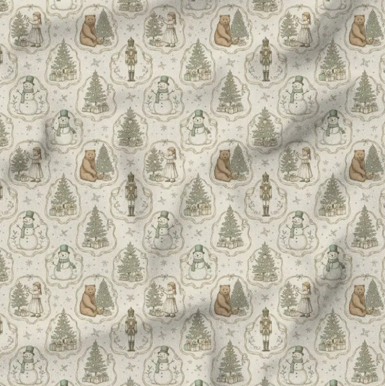 Noël d'antan - Fond beige naturel