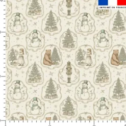 Noël d'antan - Fond beige naturel