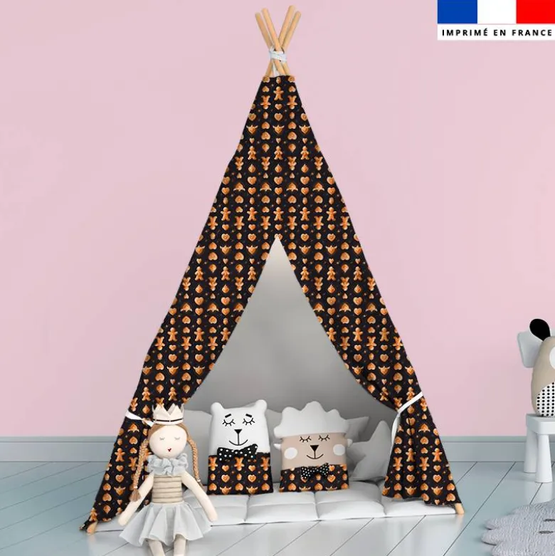 Noël pain d'épices - Fond noir - Création Stillistic