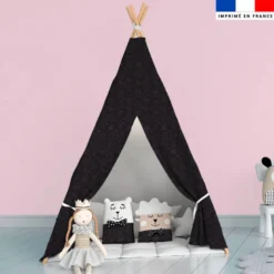 Noël pain d'épices gris - Fond noir - Création Stillistic