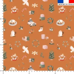 Noël Scandinave - Fond orange