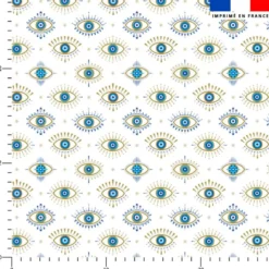 Oeil bleu scintillant - Fond blanc