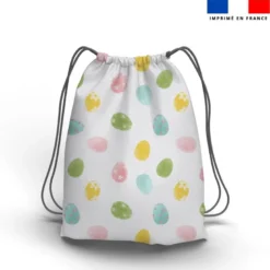Oeufs de Pâques multicolores à l'aquarelle - Fond blanc