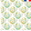 Oeufs de Pâques printaniers - Fond blanc