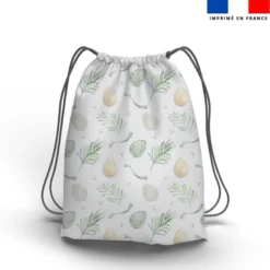 Oeufs et rubans de Pâques - Fond blanc
