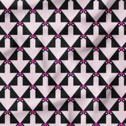 Oiseau graphique noir - Fond rose clair - Création Lili Bambou Design