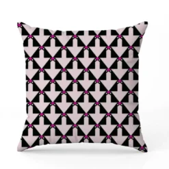 Oiseau graphique noir - Fond rose clair - Création Lili Bambou Design