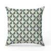 Oiseau graphique vert de gris - Fond écru - Création Lili Bambou Design