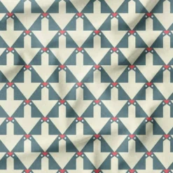 Oiseau graphique vert de gris - Fond écru - Création Lili Bambou Design