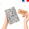 Oiseaux et feuilles - Fond gris - Création Lili Bambou Design