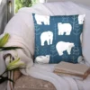 Ours blanc - Fond bleu