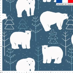 Ours blanc - Fond bleu