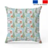 Ourson blanc de noël kawaii - Fond bleu clair
