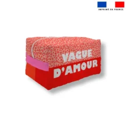 Pack couture trousse de toilette - Motif léopard vague d'amour