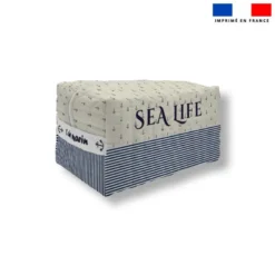 Pack couture trousse de toilette - Motif mer sea life