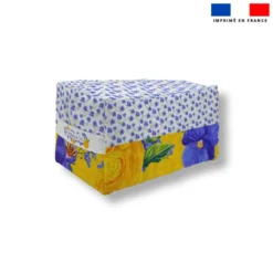 Pack couture trousse de toilette - Motif fleur de pensée