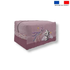Pack couture trousse de toilette - Motif tigre blanc - Création Stillistic