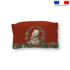 Pack couture trousse de toilette - Motif animaux couronne de Noël - Création Stillistic