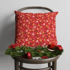Pain d'épice et gourmandise de noel - Fond rouge
