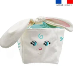 Panier de Pâques imprimé tête de lapin - Création Nidillus Carémoli