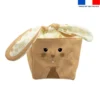 Panier de Pâques lapin camel motif joyeuses Pâques