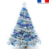 Panneau imprimé sapin de noel bleu