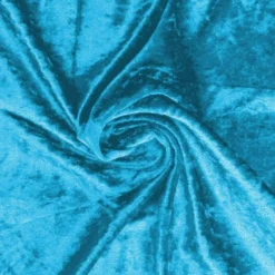 Panne de velours bleu azur
