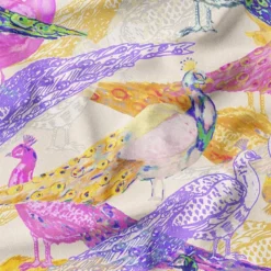 Paon coloré - Fond beige - Création Lili Bambou Design