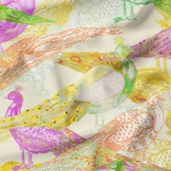 Paon coloré - Fond crème - Création Lili Bambou Design