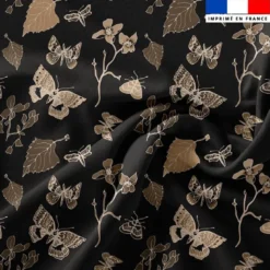 Papillons bruns - Fond noir - Création Lili Bambou Design