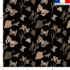 Papillons bruns - Fond noir - Création Lili Bambou Design