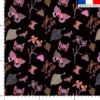 Papillons roses - Fond noir - Création Lili Bambou Design