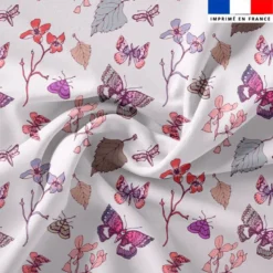 Papillons roses - Fond rose - Création Lili Bambou Design