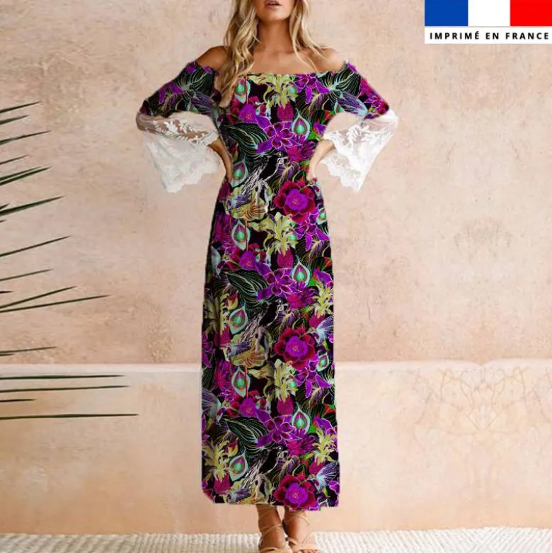 Paradis caraïbes - Fond noir - Création Lili Bambou Design