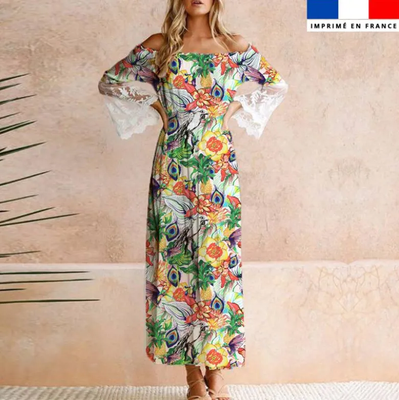 Paradis exotique - Fond blanc - Création Lili Bambou Design