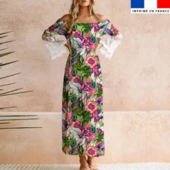 Paradis tropical - Fond vert - Création Lili Bambou Design