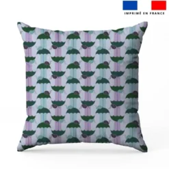 Parapluie escargot mauve et vert - Fond rayé - Création Lili Bambou Design
