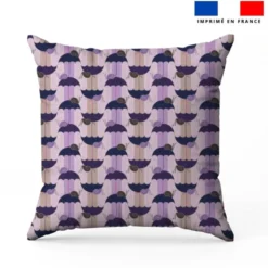 Parapluie escargot violet - Fond rayé - Création Lili Bambou Design