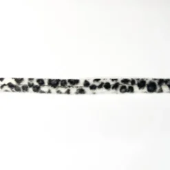 Passepoil doux 10 mm léopard blanc
