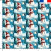 Patchwork bonhomme de neige - Fond bleu