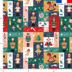 Patchwork casse-noisette - Fond multicolore