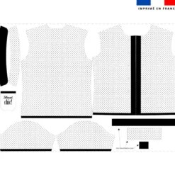 Patron chemise enfant blanche imprimé pois noir