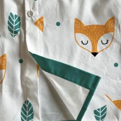 Patron chemise enfant blanche imprimé renard